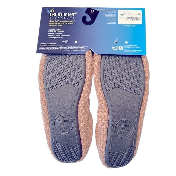 NWT Isotoner Signature Slippers in Sand Size Large (8/9) - Picture 4 of 6